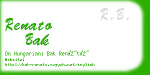renato bak business card